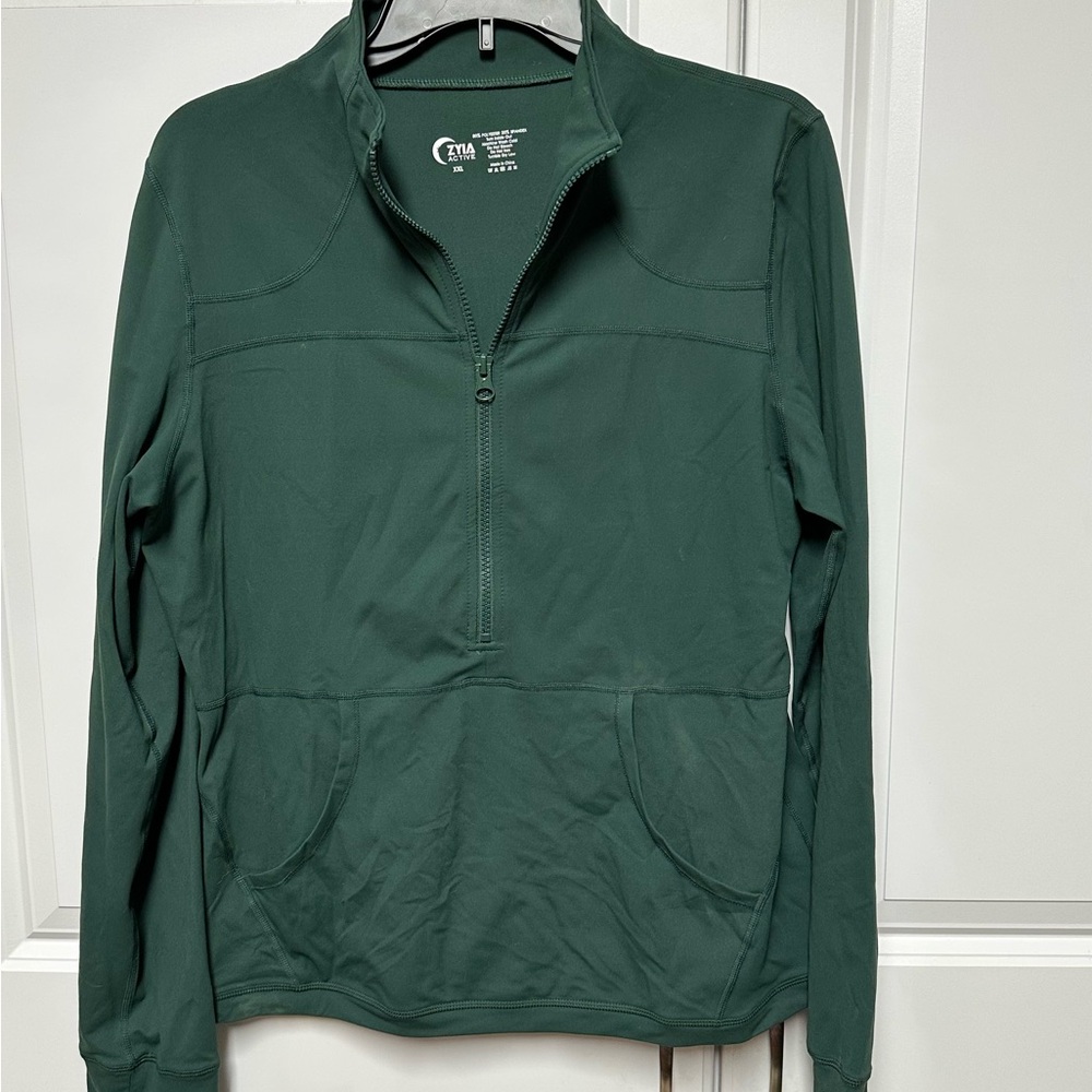 Green Half-Zip Athletic Pullover - image 1